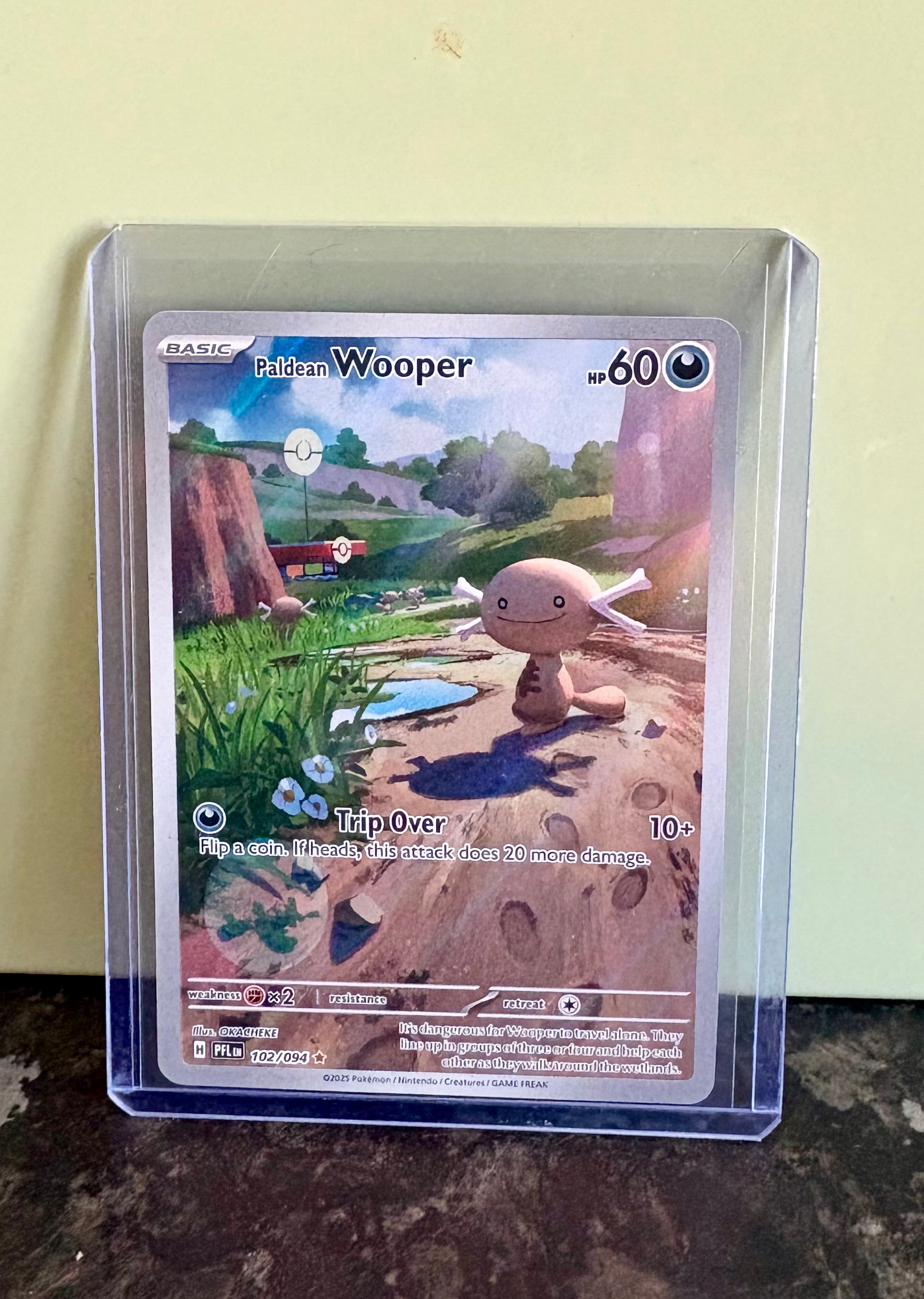 Pokemon Card Paldean Wooper 102/094 Phantasmal Flames Near Mint