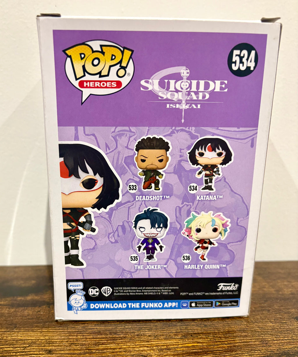 Funko Pop KATANA #534 DC Suicide Squad Isekai Heroes Toy Vinyl Figure