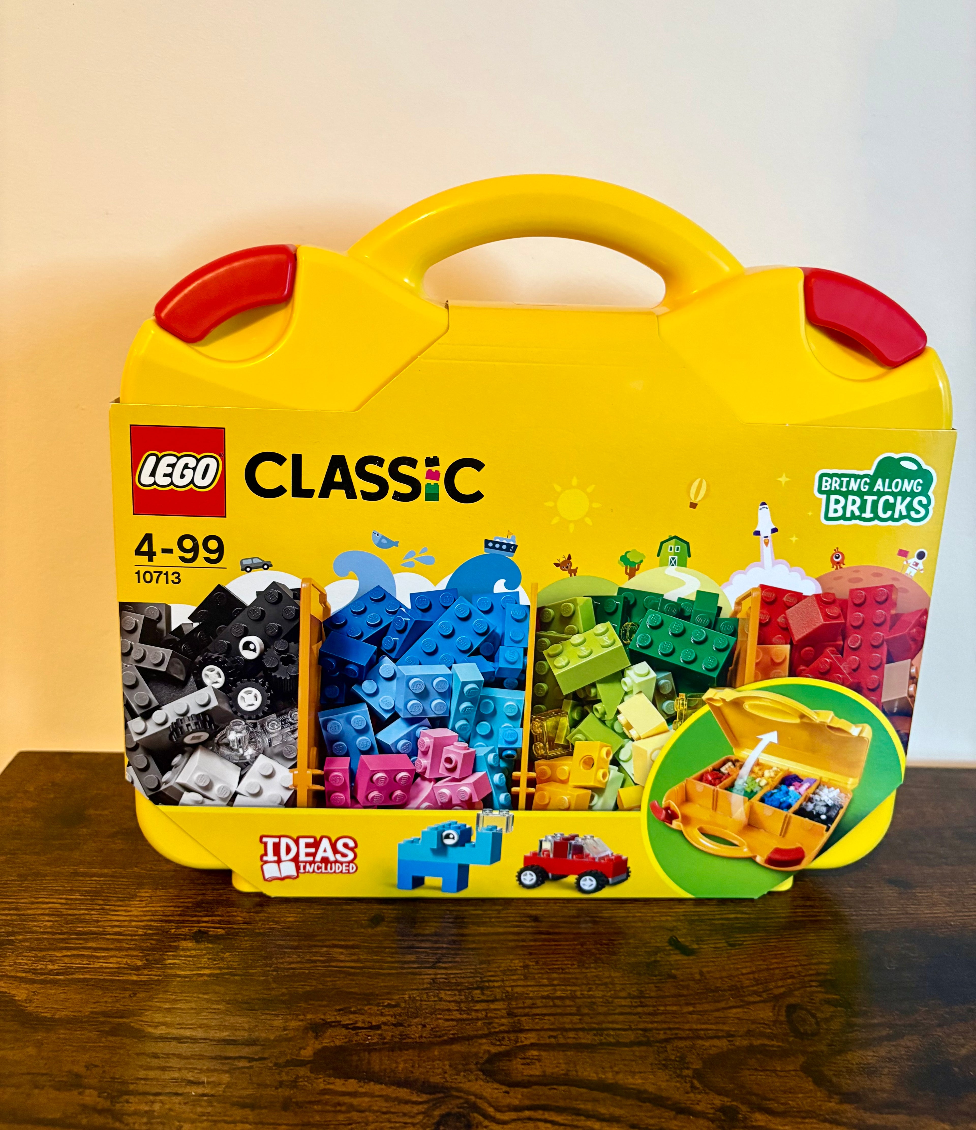 Lego Classic Creative Suitcase Toy Storage Case Fun Colourful Building 10713
