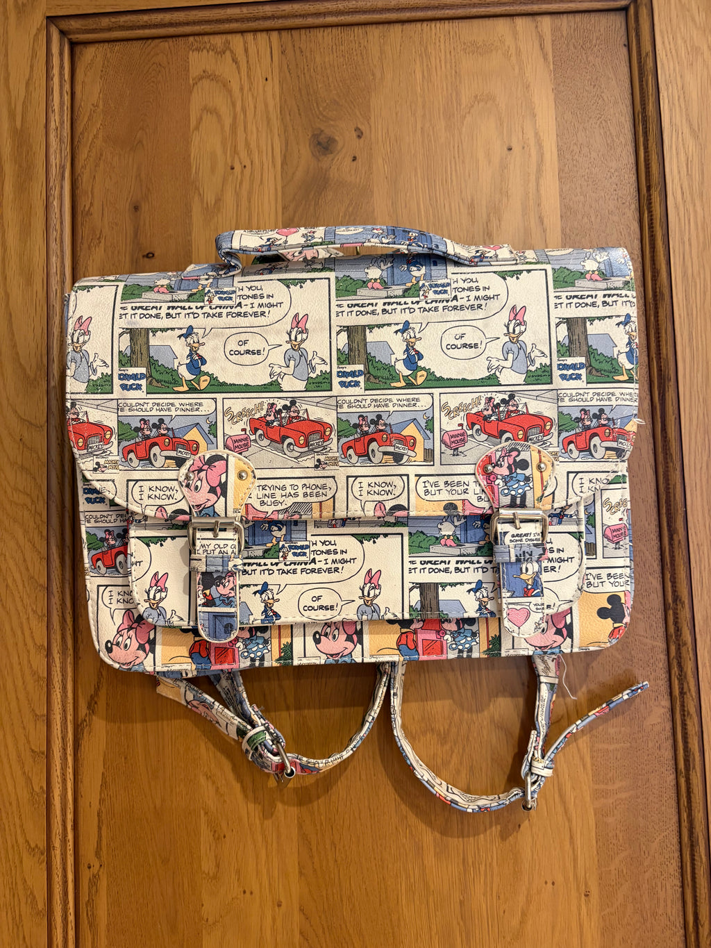 Collectables - Disney Comic Cartoon Strip Satchel Bag Minnie Mickey Mouse Donald Daisy Duck