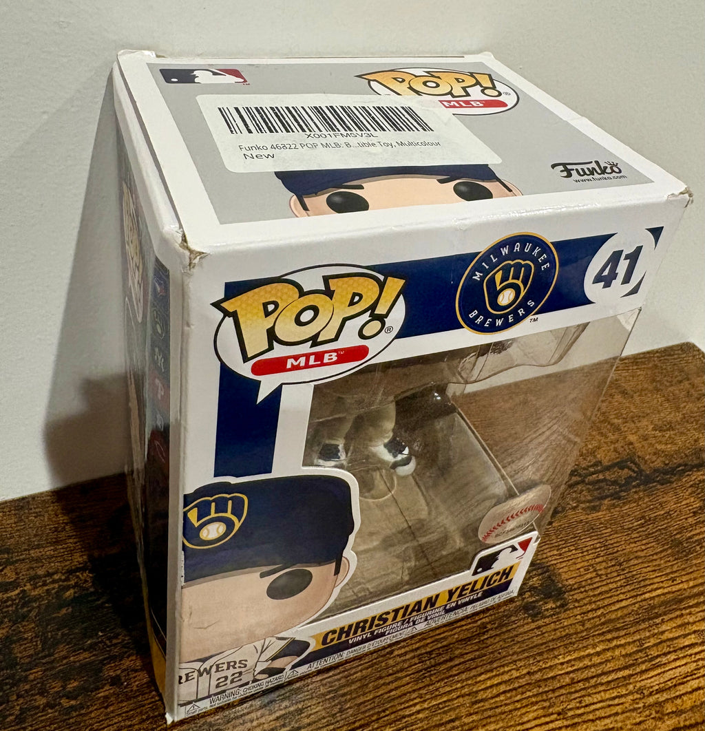 Funko Pop! Vinyl: Christian Yelich #41 slight damage to corner of box