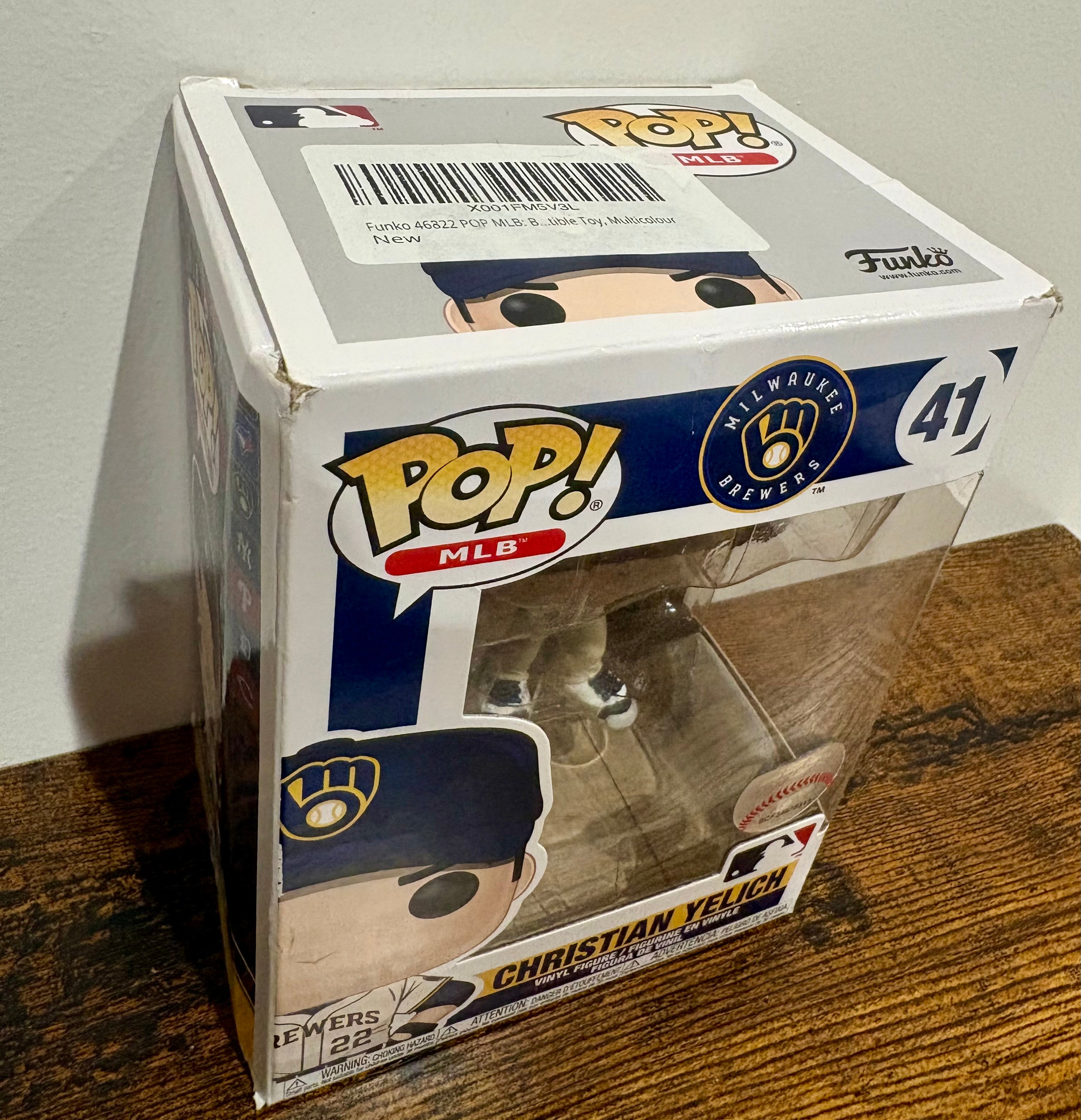 Funko Pop! Vinyl: Christian Yelich #41 slight damage to corner of box
